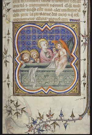 St. Mary Magdalene, St. Peter and St. John at the empty tomb
