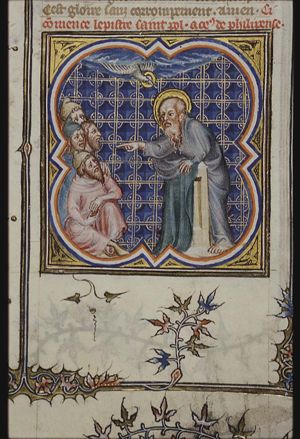 St. Paul preaching; Holy Spirit as a dove