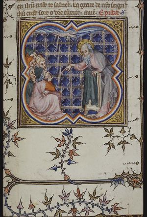 St. Paul preaching; Holy Spirit as a dove