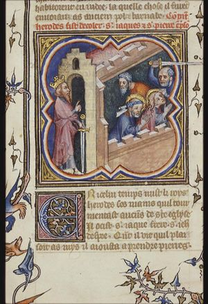 The martyrdom of St. James the Great: he is beheaded