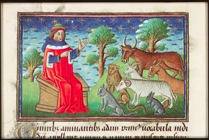 Adam naming the animals