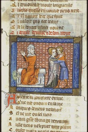 Envy looking at the two lovers
