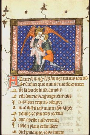 Amant honouring the God of Love