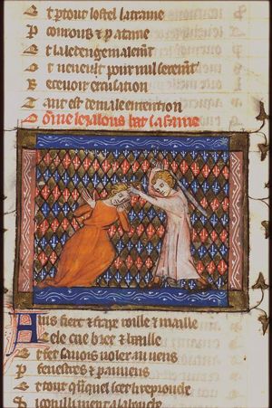 Jealousy as a jealous husband beating his wife