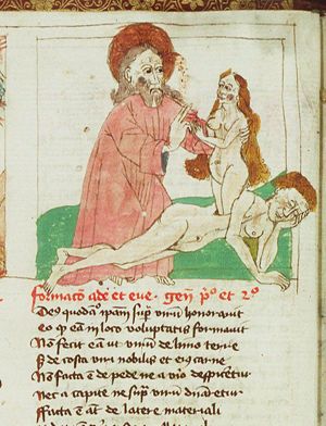 The Creation: God forms Eve from Adam's rib