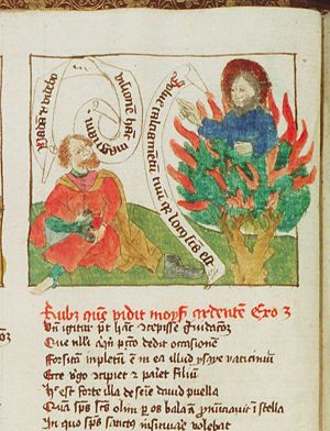 Moses and the burning bush
