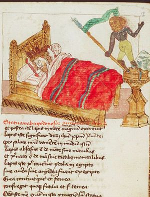 Dream of Nebuchadnezzar: the great statue is broken into pieces by a stone