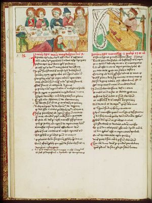 St. Mary Magdalene washing Christ's feet at Bethany
