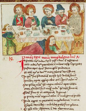 St. Mary Magdalene washing Christ's feet at Bethany