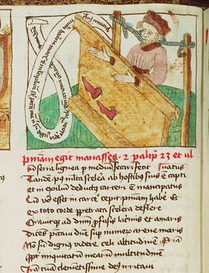 King Manasse in captivity