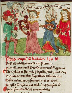 David with Goliath's head before the gates of Jerusalem