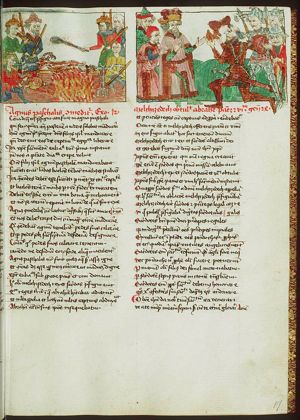 The Israelites with the Passover lamb