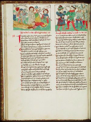 Arrest of Christ: the kiss of Judas; Malchus is healed by Christ