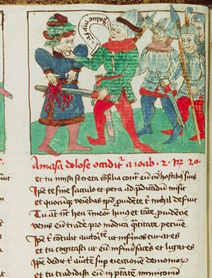 Joab kills his brother Amasa