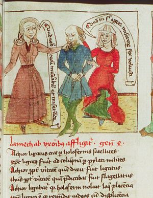 Lamech is rebuked and beaten by his wives