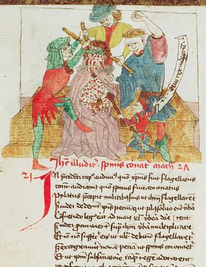 The tortures of Christ: Christ is crowned with thorns