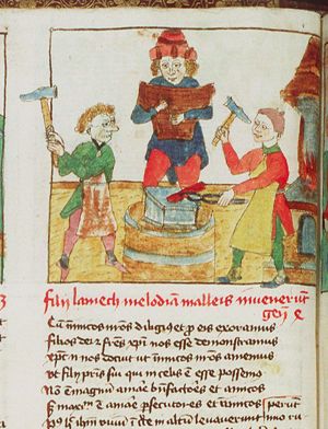 Jubal and Tubalcain in the smithery