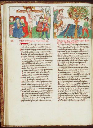 The Crucifixion, with Mary, St. John, St. Mary Magdalene, and the confessing centurion
