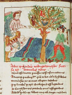 King Nebuchadnezzar dreams of a tree that must be cut down