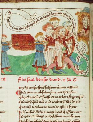 David plays the harp before the Ark of the Covenant after its return to Jerusalem