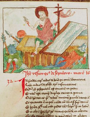 The Resurrection: Christ steps out of his tomb