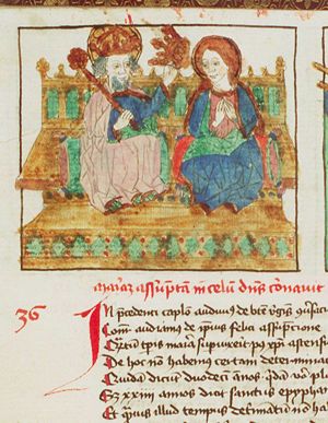 The coronation of Mary by God the Father