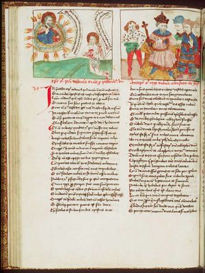 Christ as mediator: Christ showing his wounds to his Father