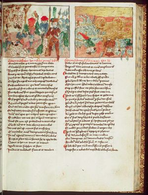 Gideon punishes the elders of Succoth with thorns and briars