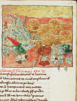 Pharao and his army perish in the Red Sea
