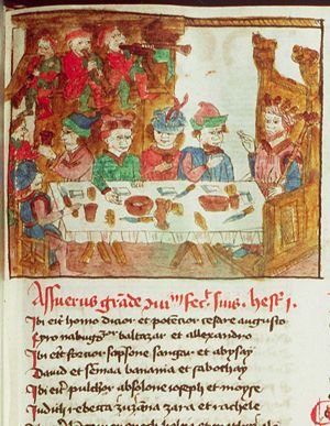 The feast of Ahasuerus