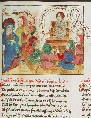Seven joys of Mary (6): the twelve years old Christ found by his parents in the temple
