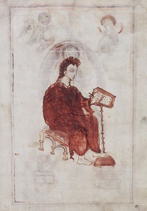 Evangelist writing