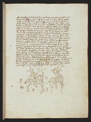 Two knights on horses