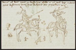 Two knights on horses