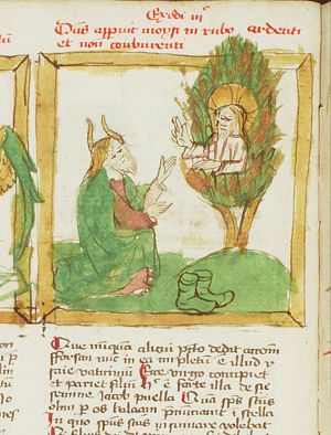 Moses and the burning bush