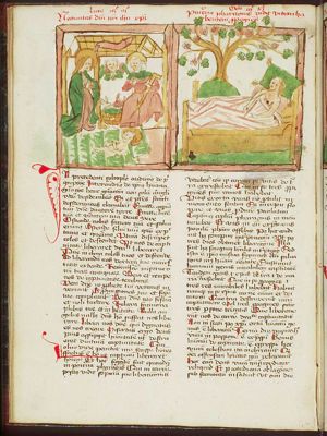 Nativity: Adoration of the Christ-child by Mary and Joseph