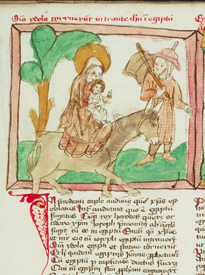 The Flight into Egypt: Mary, St. Joseph and the Christ-child on their way