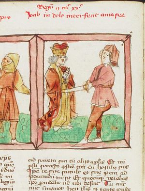 Joab kills his brother Amasa