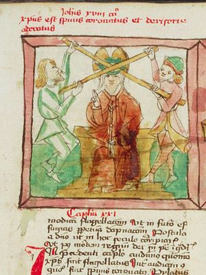 The tortures of Christ: Christ is crowned with thorns