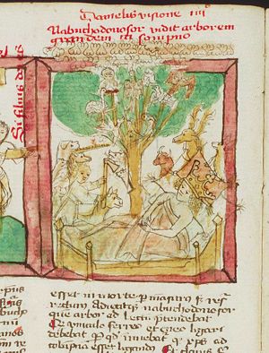 King Nebuchadnezzar dreams of a tree that must be cut down