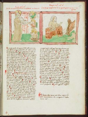 Parable of the good shepherd: the lost sheep found and returned home by the shepherd