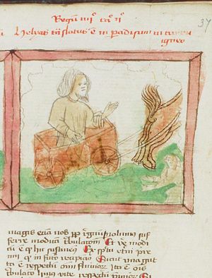 Ascension of Elija, throwing his cloak on Elisa