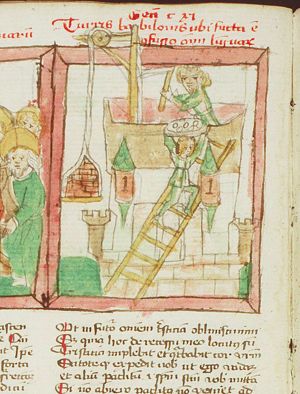 The building of the tower of Babel