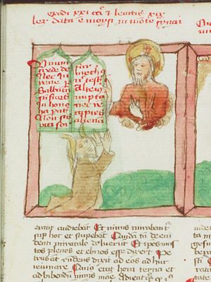 Moses receives the Tables of the Law