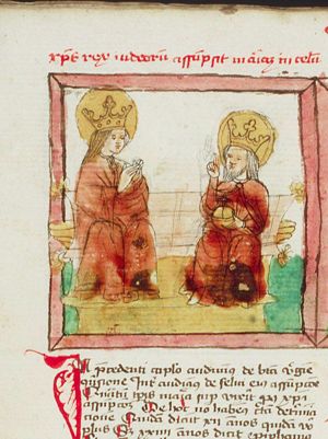 Christ and Mary, crowned and enthroned