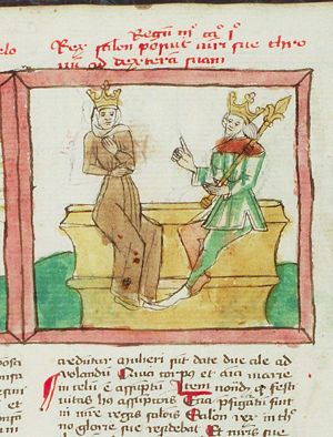 Solomon and his mother Bathsheba enthroned