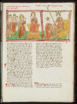Maria mediatrix: Mary showing Christ one of her breasts