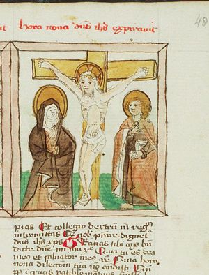 Stations of the cross (7): Crucifixion, with Mary and St. John