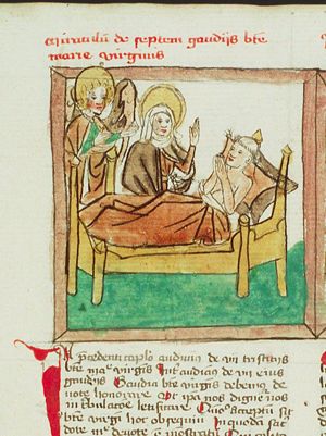 Seven joys of Mary: Legend of the sick clerk, recovered by Mary