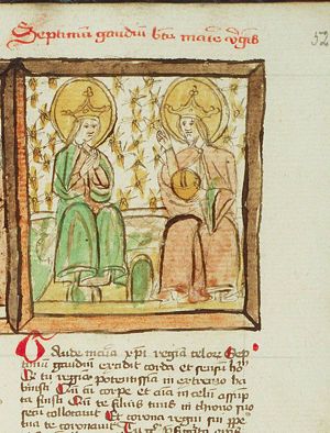 Seven joys of Mary (7): Mary and Christ enthroned